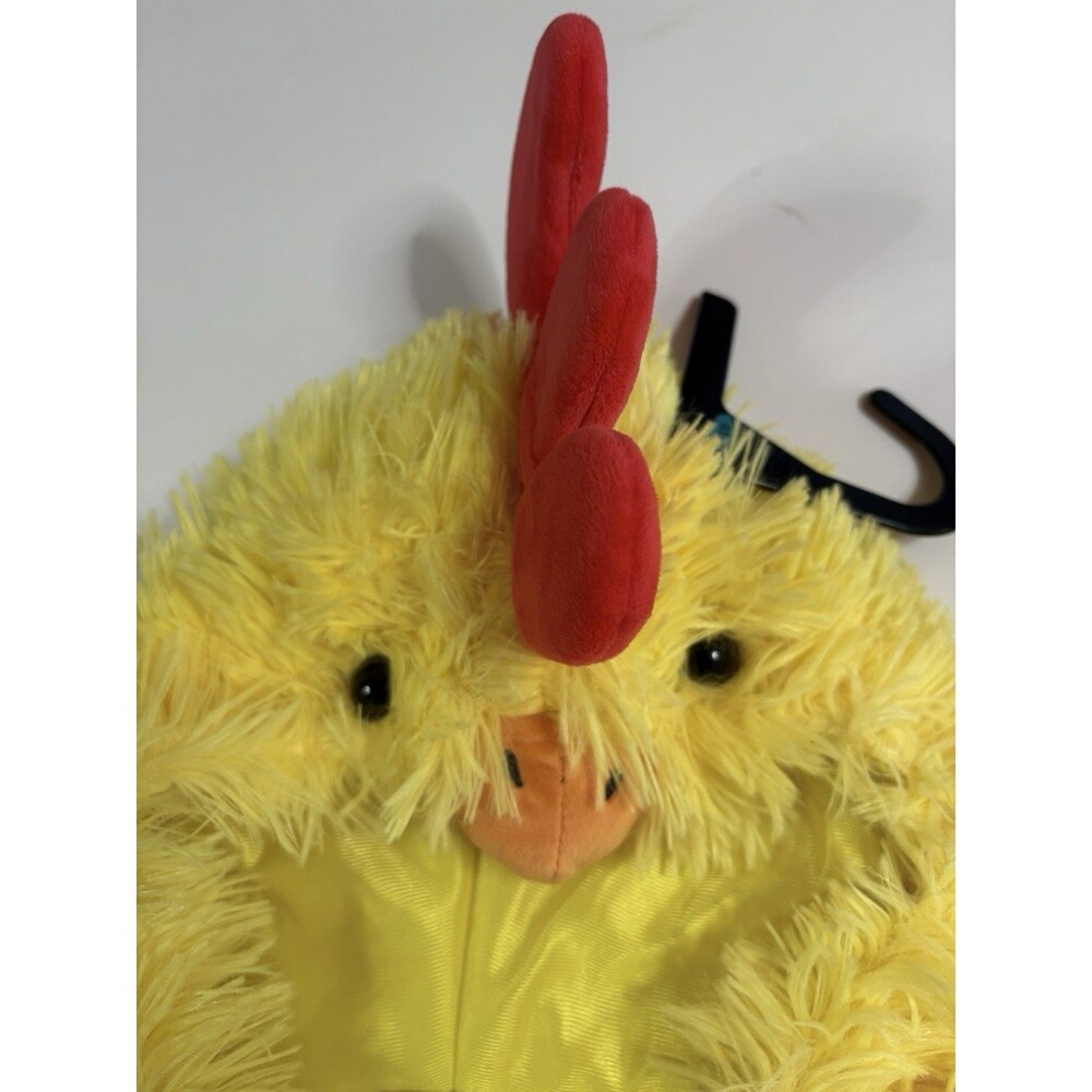 Toddler Chicken Halloween Yellow Plush One Piece Jumpsuit W/ Hood & Tail 4-5 Yrs - Picture 8 of 9